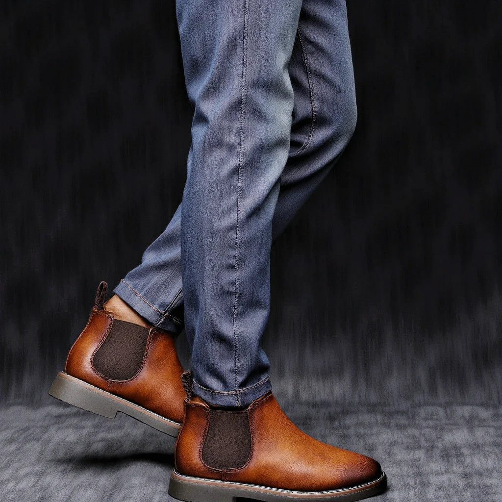 Loom & Soul Men’s Retro Chelsea Boots – Classic Slip-On British Style Boots