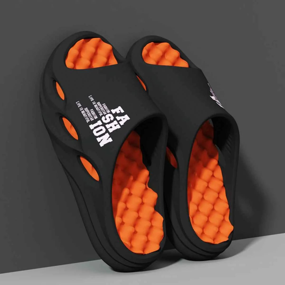 Men’s Comfort Massage Slides – Thick Sole Non-Slip Summer Style