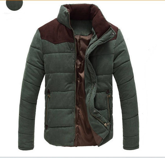 Parka décontractée chaude Loom & Soul™ pour homme – Manteau d'hiver coupe-vent avec extérieur en polyester léger
