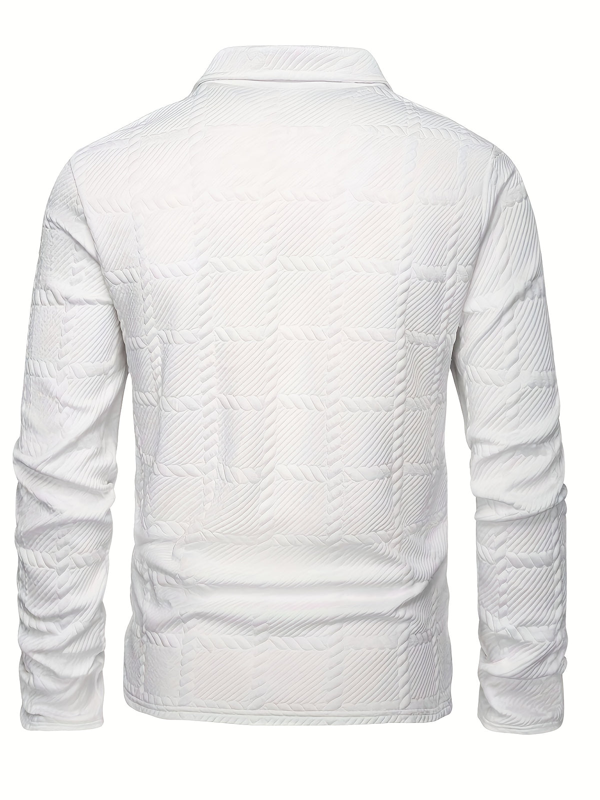 Polo de punto para hombre – Top de manga corta con jacquard geométrico