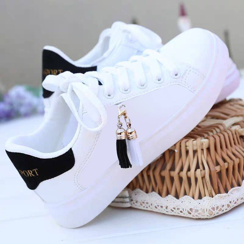 Loom & Soul™ Women’s Korean Casual Running Shoes – Summer Breathable PU Sneakers with Cross-Strap Design