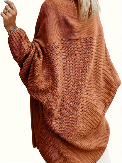 Cardigan Tricot Femme Oversize – Manches Chauve-souris Ouvertes