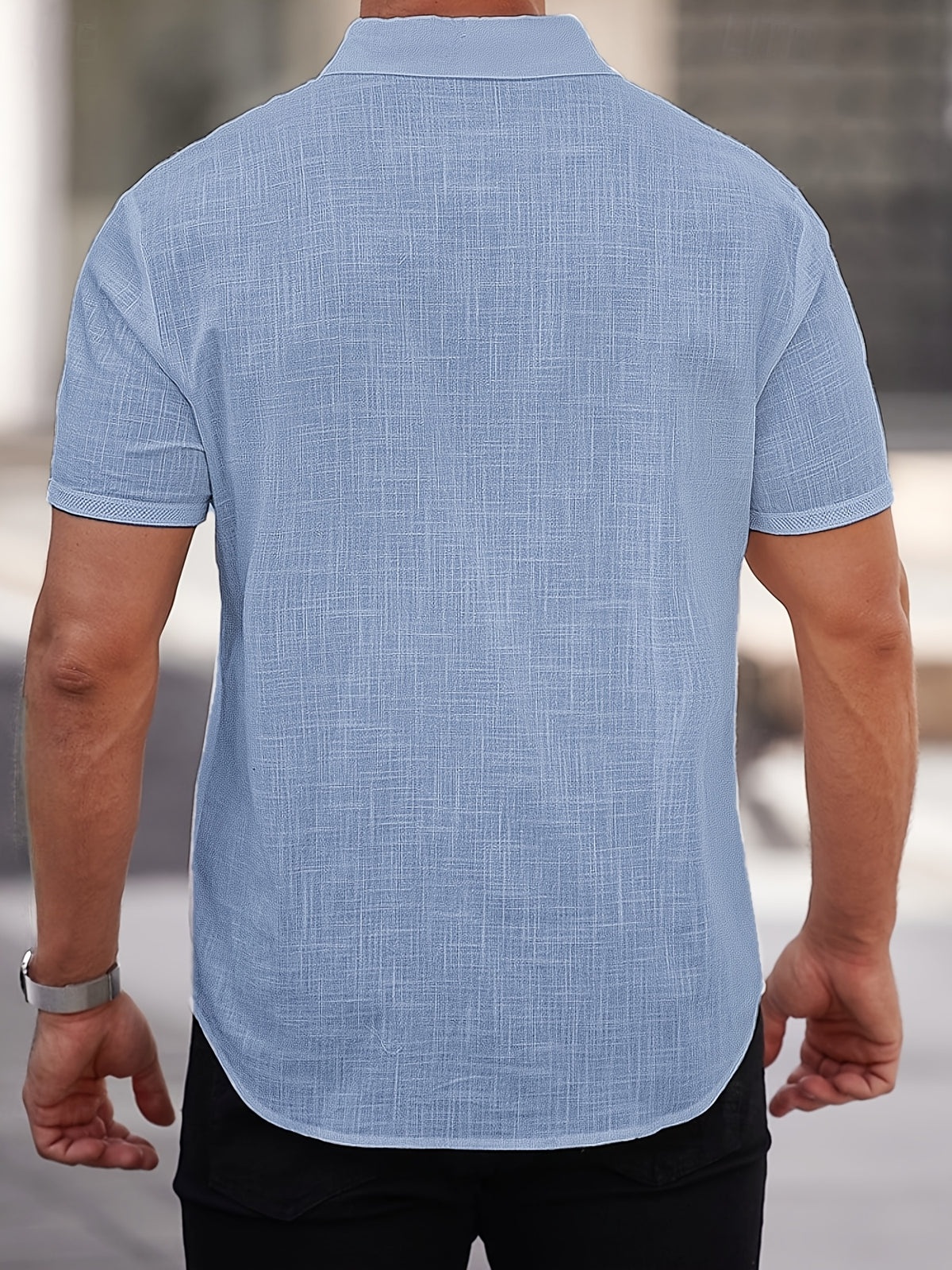 Men’s Lightweight Lyocell Short Sleeve Shirt – Casual Summer Button-Up