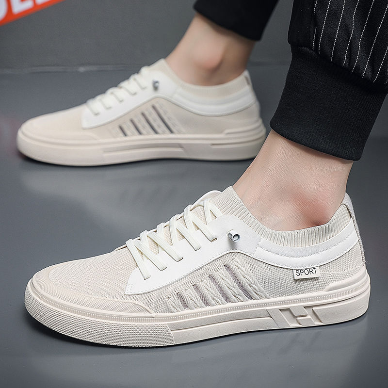 Loom & Soul™ Men’s Skateboard Shoes – Low-Top Casual Sneakers with Breathable Mesh Lining & Durable Injection Sole