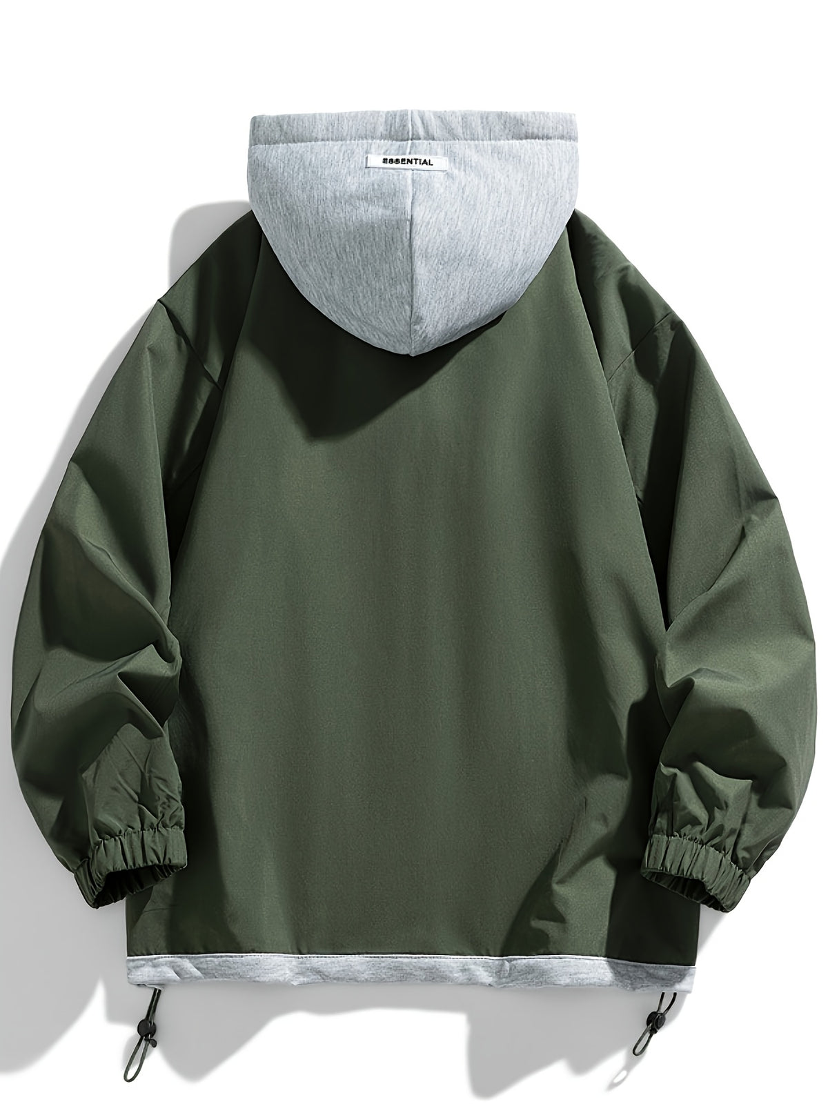 Veste zippée color block Loom & Soul pour homme – Coupe-vent léger à capuche