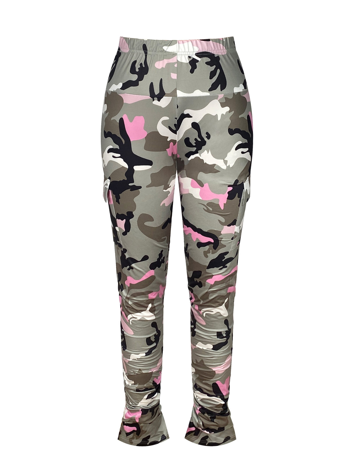Legging de sport taille haute camouflage pour femme – Tissu stretch avec poches latérales
