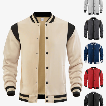 Cardigan Aviateur Doublé Polaire Homme – Col Montant Patchwork