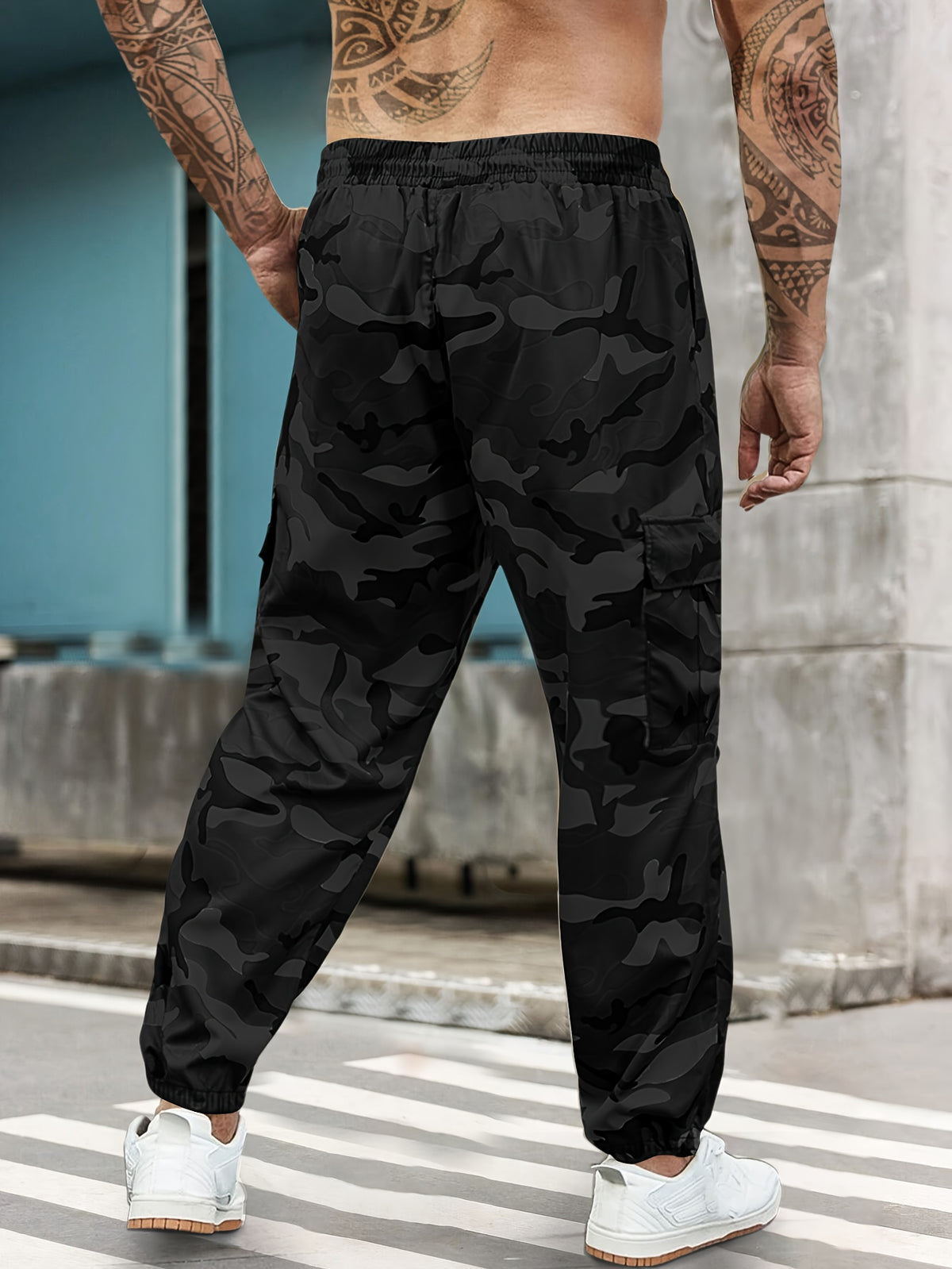 Men’s Camouflage Cargo Pants – Tactical Camo Jogger Hiking Trousers