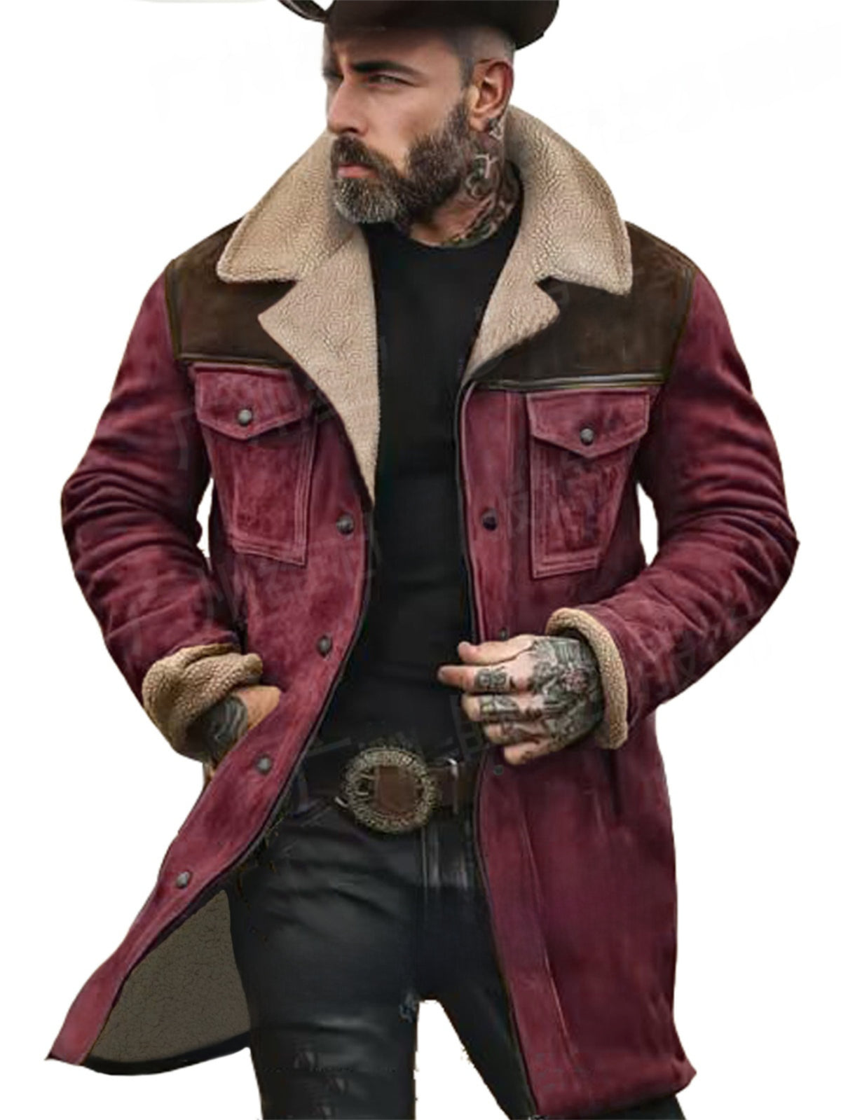 Blouson utilitaire color-block homme – Manteau en mélange de coton multi-poches