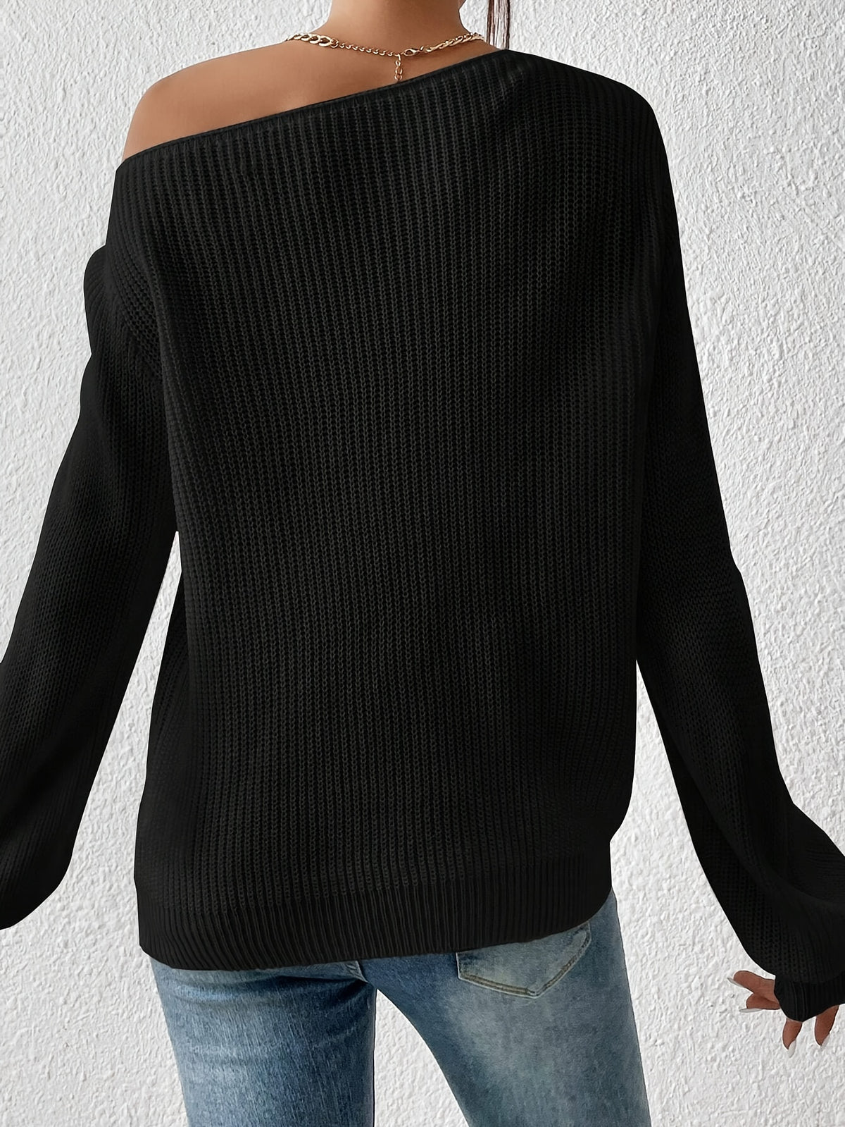 Chandail asymétrique pour femme – Pull élégant printemps/automne
