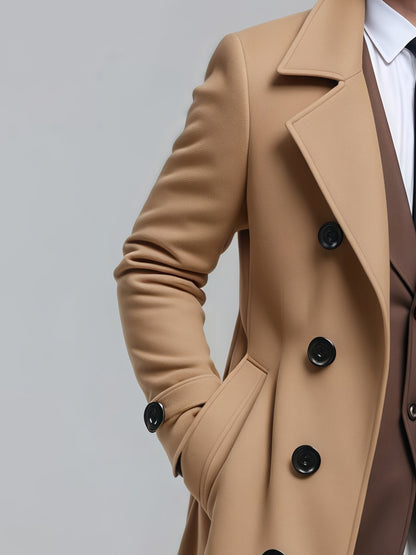Men’s 3-in-1 Mid-Length Jacket – Double Breasted Coat
