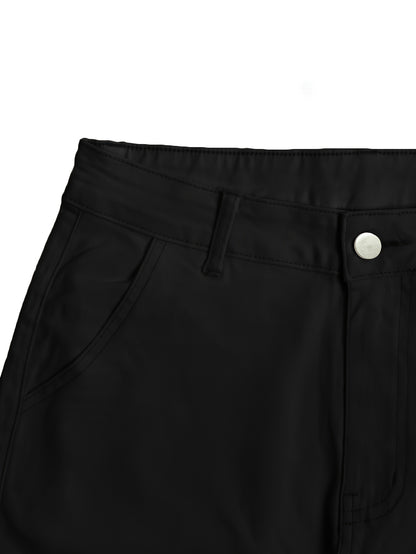Pantalones cargo retro Y2K para mujer – Cintura alta, pierna ancha, estilo urbano