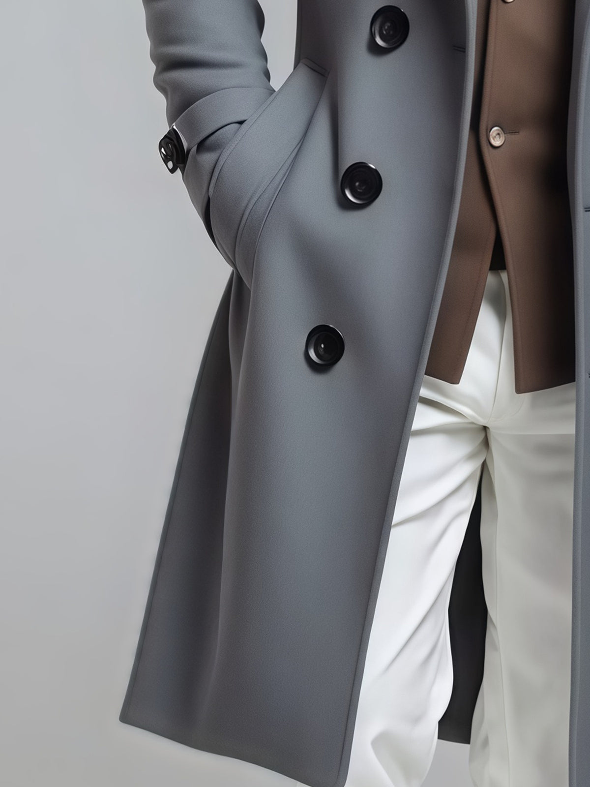 Men’s 3-in-1 Mid-Length Jacket – Double Breasted Coat