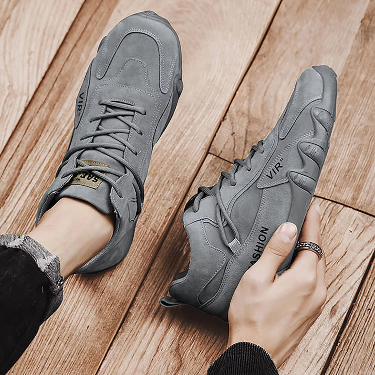 Mens Walking Shoes for Men under 20 Lace up Extra Wide Dress Shoes for Men Sports Shoes for Men Popular Labor Work Shoes Wear High Top Board Shoes Casual Leisure Shoes Mens Leather Casual Shoe
