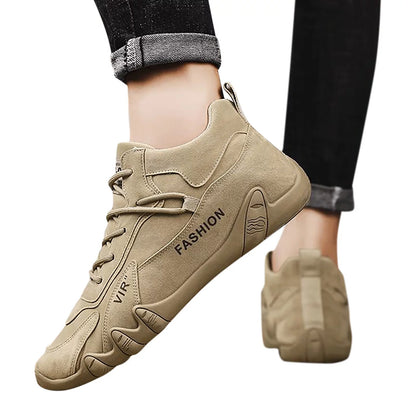 Mens High Tops Mens Soft Walking Shoes Lace up Extra Wide Dress Shoes for Men Sports Shoes for Men Popular Labor Work Shoes Wear High Top Board Shoes Casual Leisure Shoes Mens Leather Casual S