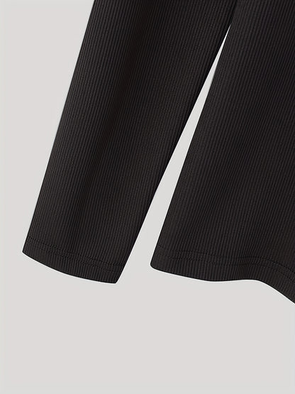 Men’s Slim Turtleneck Base Layer – Button Detail Knit Shirt