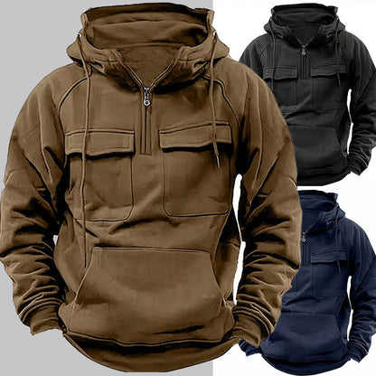 Sweat à capuche zippé Loom & Soul™ pour homme – Molleton épais avec cordon de serrage et poches