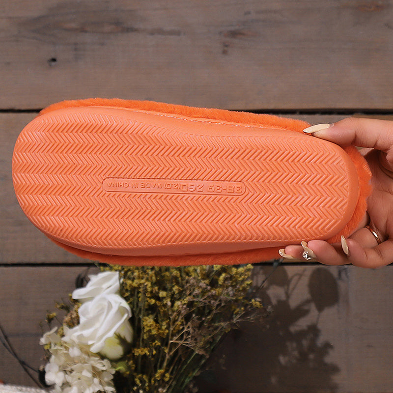 Pantuflas de calabaza de Halloween Loom & Soul – Pantuflas de invierno cálidas y afelpadas para mujer, zapatillas cómodas antideslizantes para el hogar (