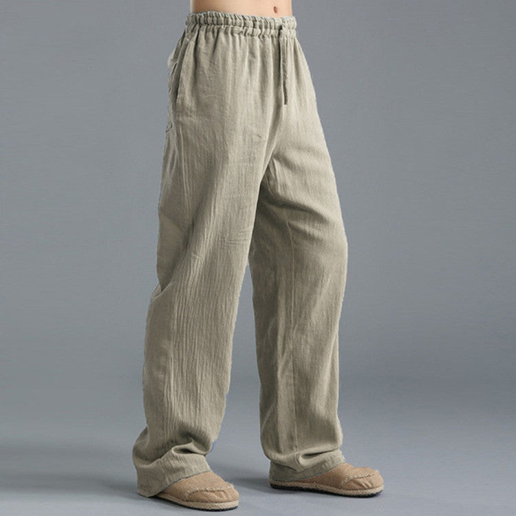 Men’s Breathable Linen Pants – Loose Fit Casual Sports Trousers