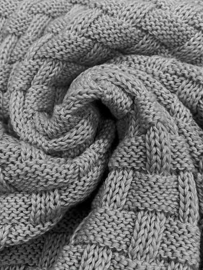 Pull en tricot gaufré pour homme – Grande élasticité avec col à revers