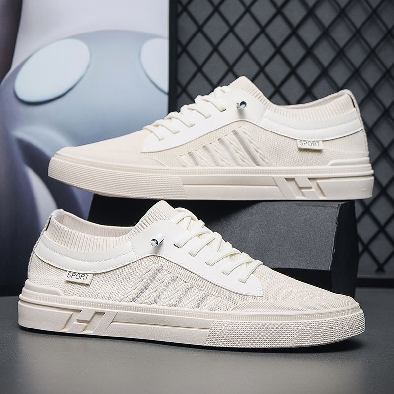Loom & Soul™ Men’s Skateboard Shoes – Low-Top Casual Sneakers with Breathable Mesh Lining & Durable Injection Sole