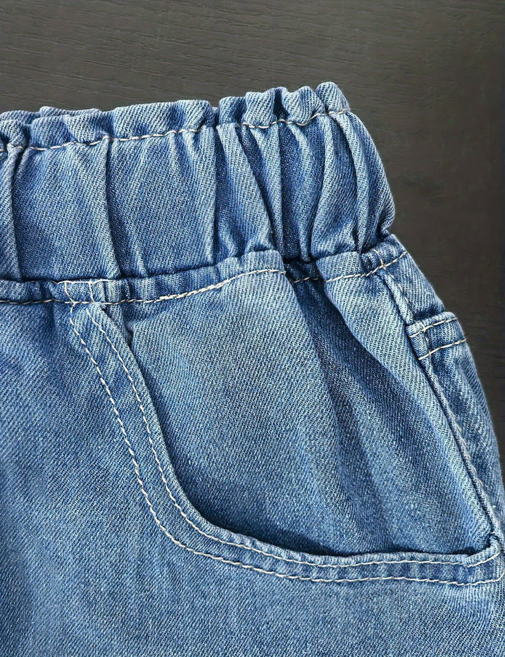 Jean large taille haute pour femme – Denim stretch avec cordon de serrage 2025