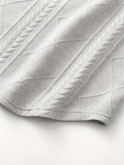 Sweat-shirt ras du cou géométrique pour homme – Pull décontracté à manches longues