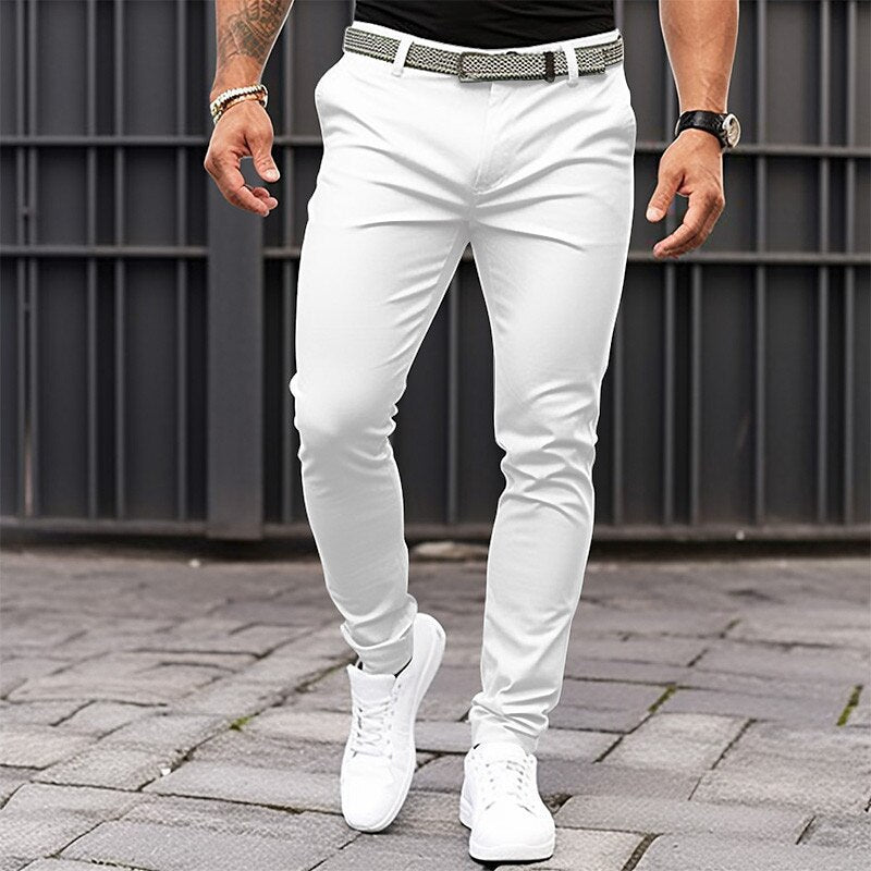Men’s Slim Fit Casual Trousers – Stretch Business Pants