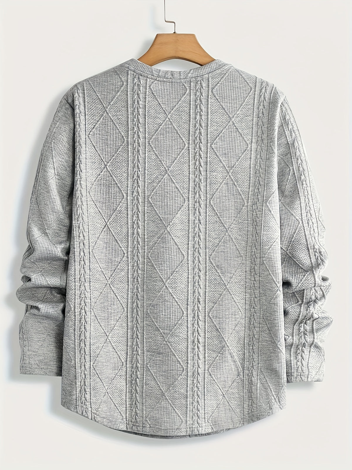 Sweat-shirt ras du cou géométrique pour homme – Pull décontracté à manches longues