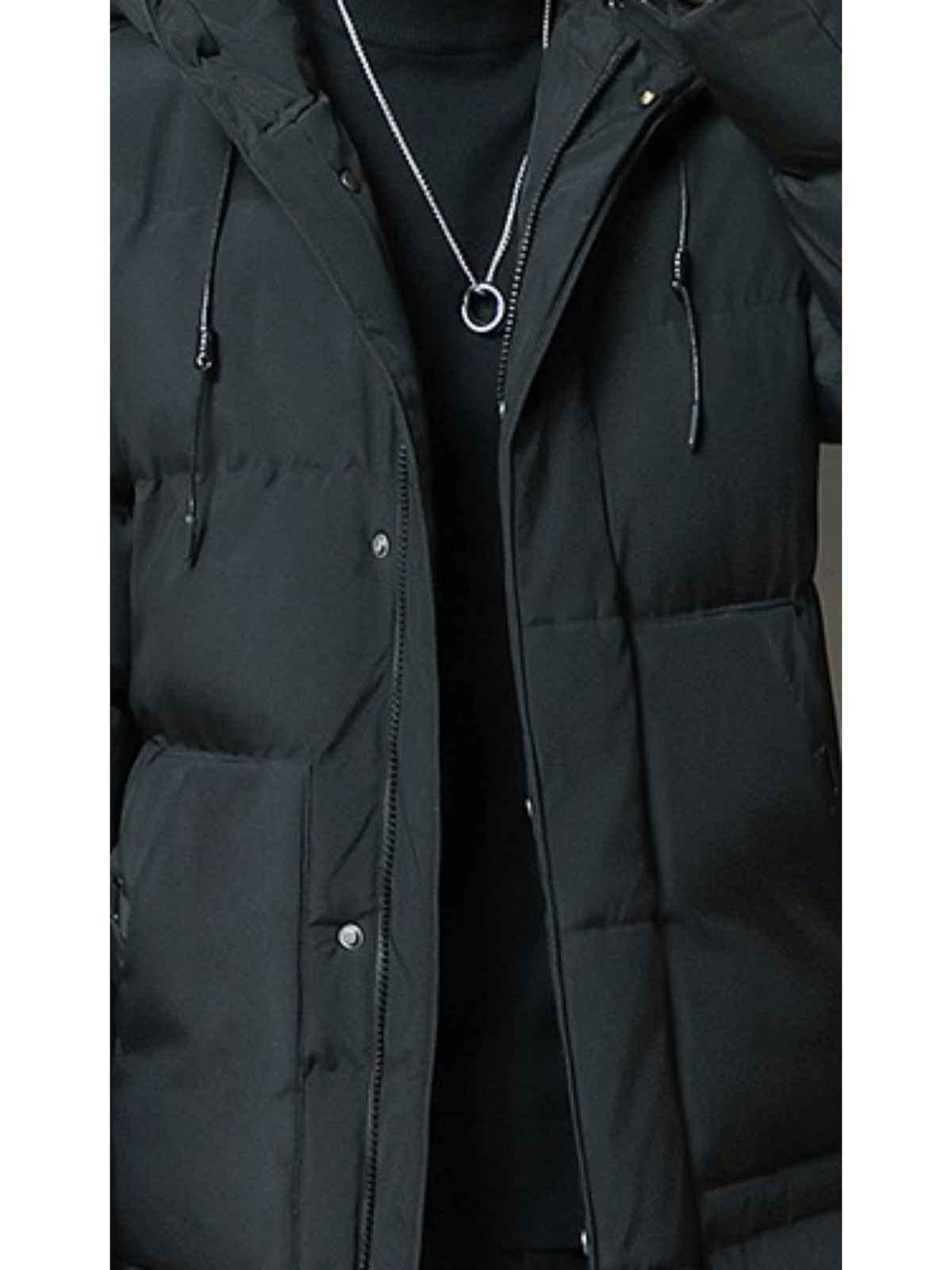Men’s Hooded Puffer Jacket – Thick Warm Outdoor Coat