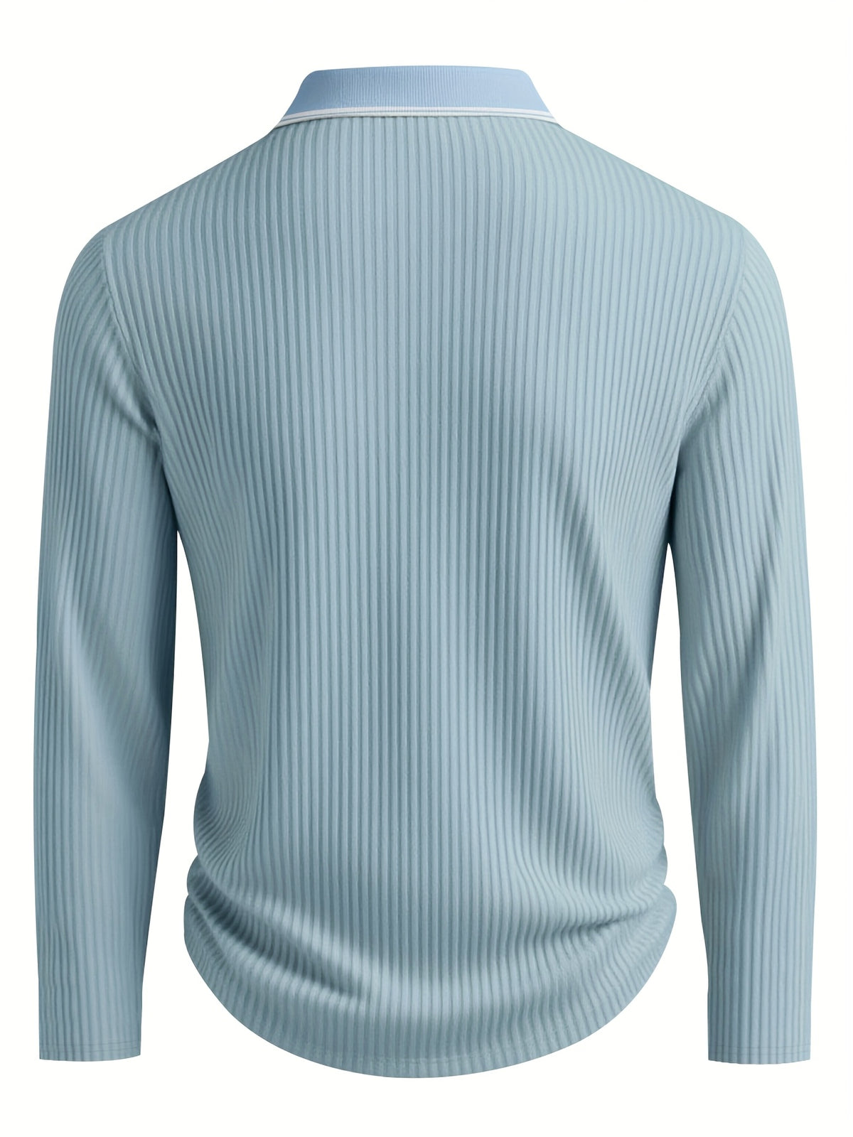 Polo à rayures homme – Haut décontracté à manches longues coupe décontractée