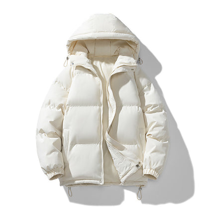 Loom & Soul™ Manteau à capuche d'hiver pour homme – Veste zippée rembourrée en coton épais pour la chaleur et le style au quotidien