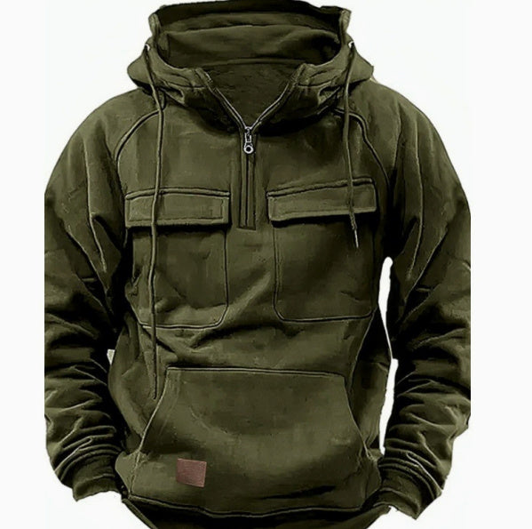 Sweat à capuche zippé Loom & Soul™ pour homme – Molleton épais avec cordon de serrage et poches