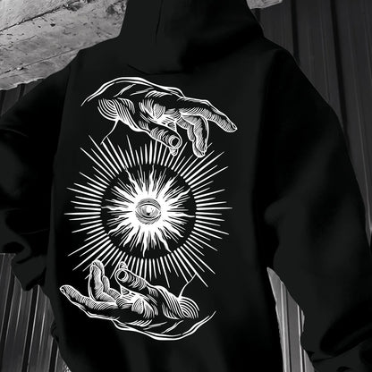 Pull à capuche léger pour homme – Graphisme minimaliste, idéal pour le printemps