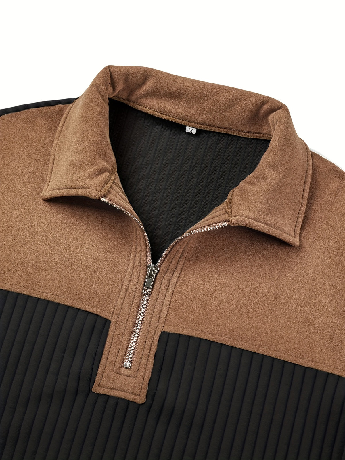 Men’s Full-Zip Winter Sweater – Thick Knit Stand Collar Pullover