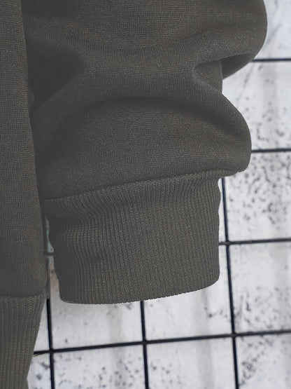 Sweat-shirt imprimé col rond pour homme – Pull tendance décontracté streetwear