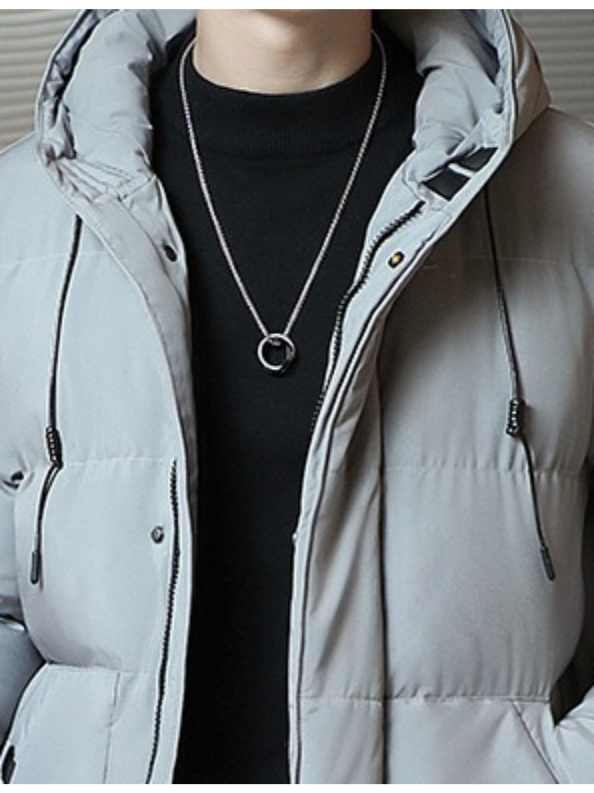 Men’s Hooded Puffer Jacket – Thick Warm Outdoor Coat