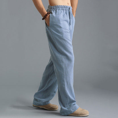 Men’s Breathable Linen Pants – Loose Fit Casual Sports Trousers