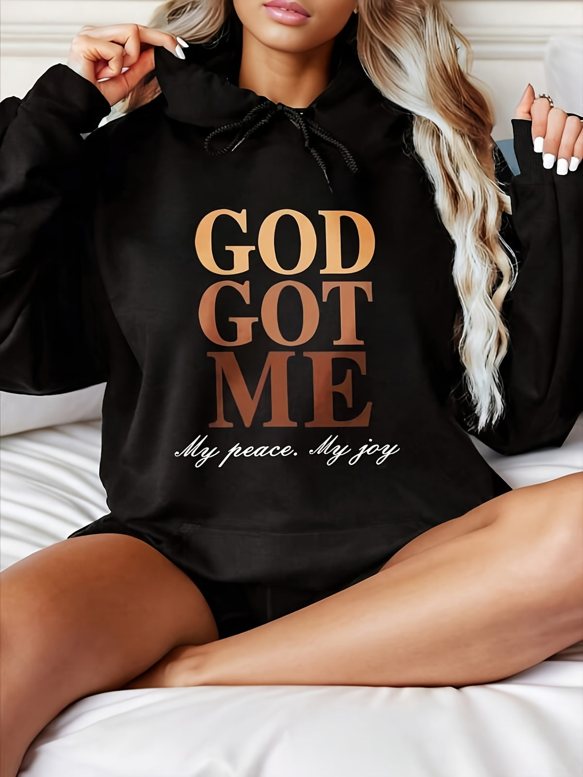 God Got Me Hoodie – Oversized Graphic Pullover