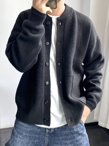 Gilet épais en maille pour homme – Veste pull chaude boutonnée