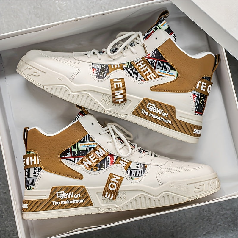 Baskets montantes de skateboard pour homme – Sneakers de ville tendance et décontractées