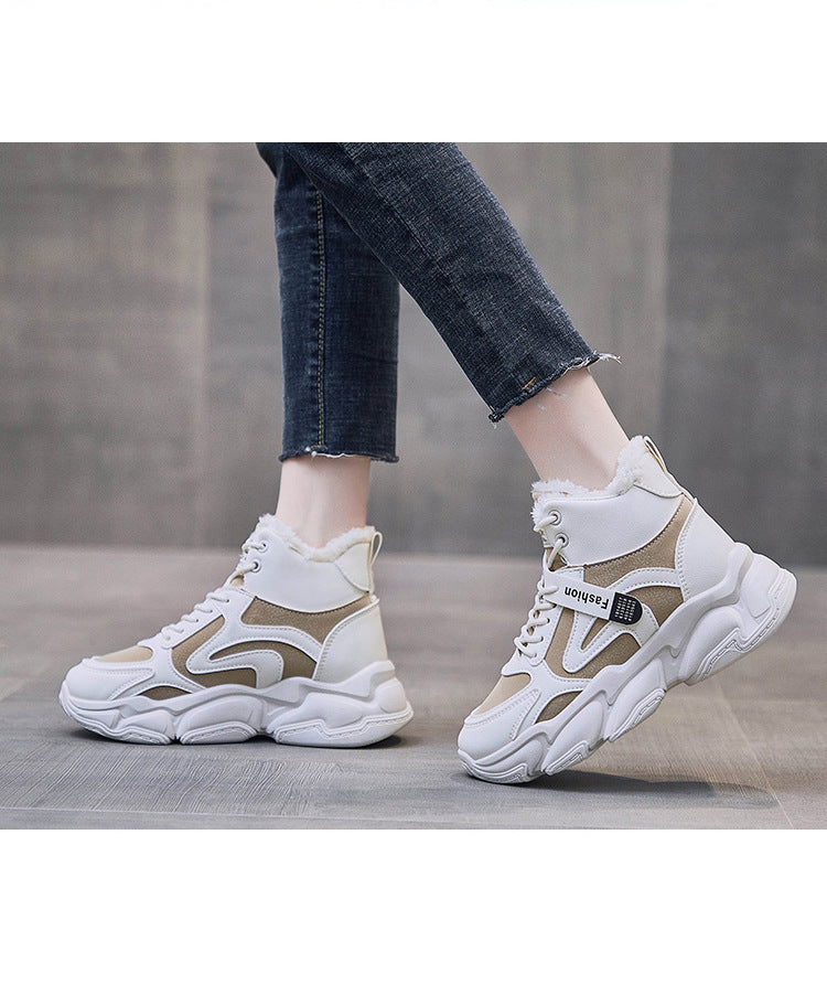 Baskets montantes doublées polaire Loom & Soul™ pour femme – Chaussures d'hiver chaudes, épaisses et confortables