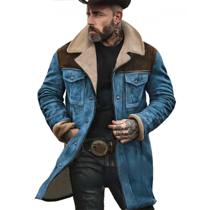 Blouson utilitaire color-block homme – Manteau en mélange de coton multi-poches