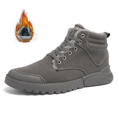 Bottines chaudes Loom & Soul pour hommes – Chaussures d'hiver confort en suède pelucheux