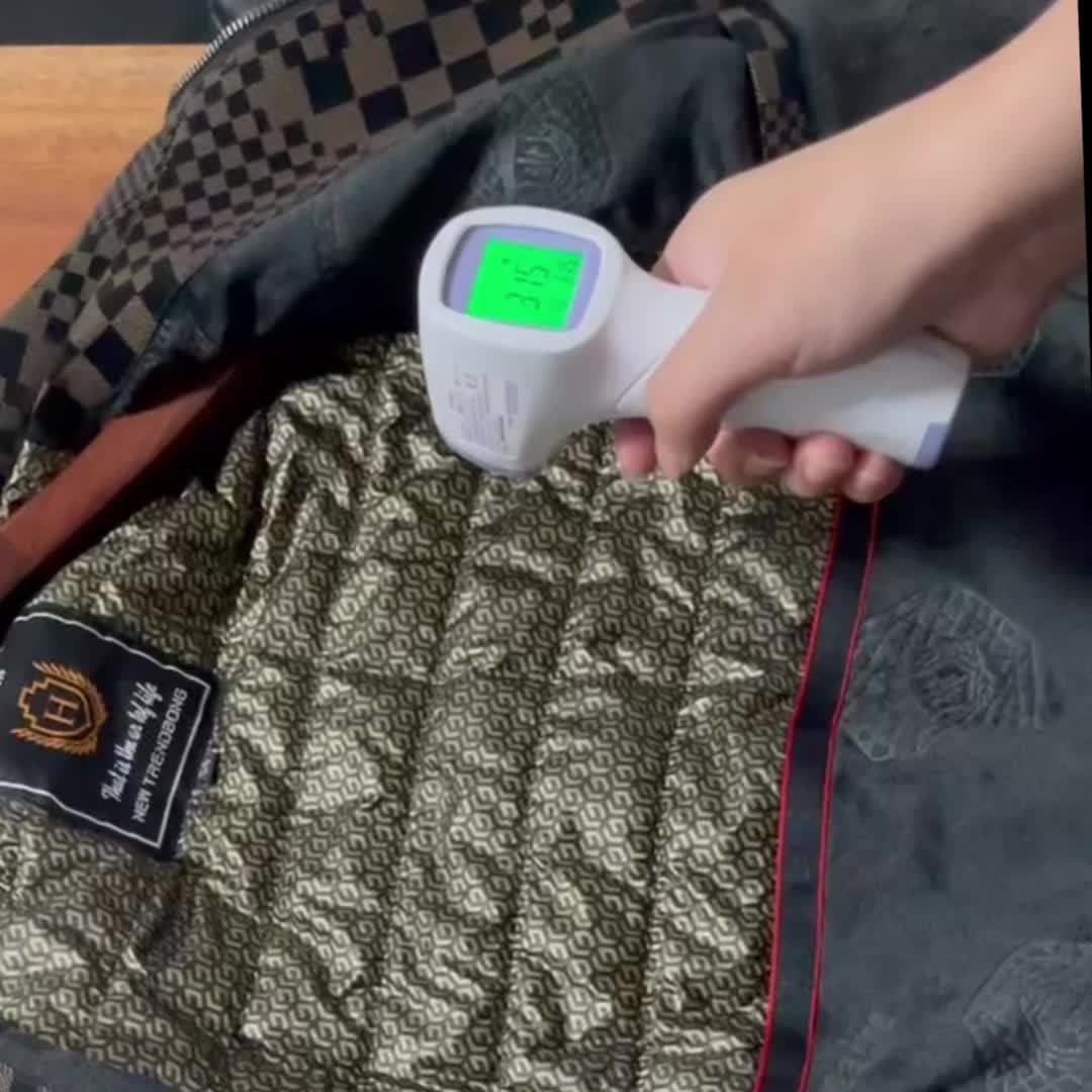 Manteau en PU à carreaux pour hommes – Veste de rue pied-de-poule noir et marron