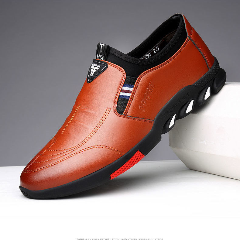 Chaussures de ville classiques plates en cuir PU pour hommes Loom & Soul™ – pour le travail et les occasions formelles