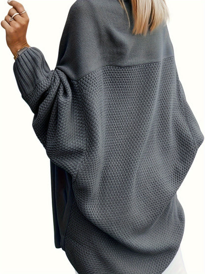 Cardigan Tricot Femme Oversize – Manches Chauve-souris Ouvertes