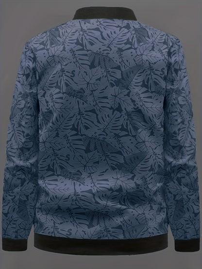 Veste de baseball imprimée pour homme – Manteau léger et décontracté à fermeture éclair style urbain