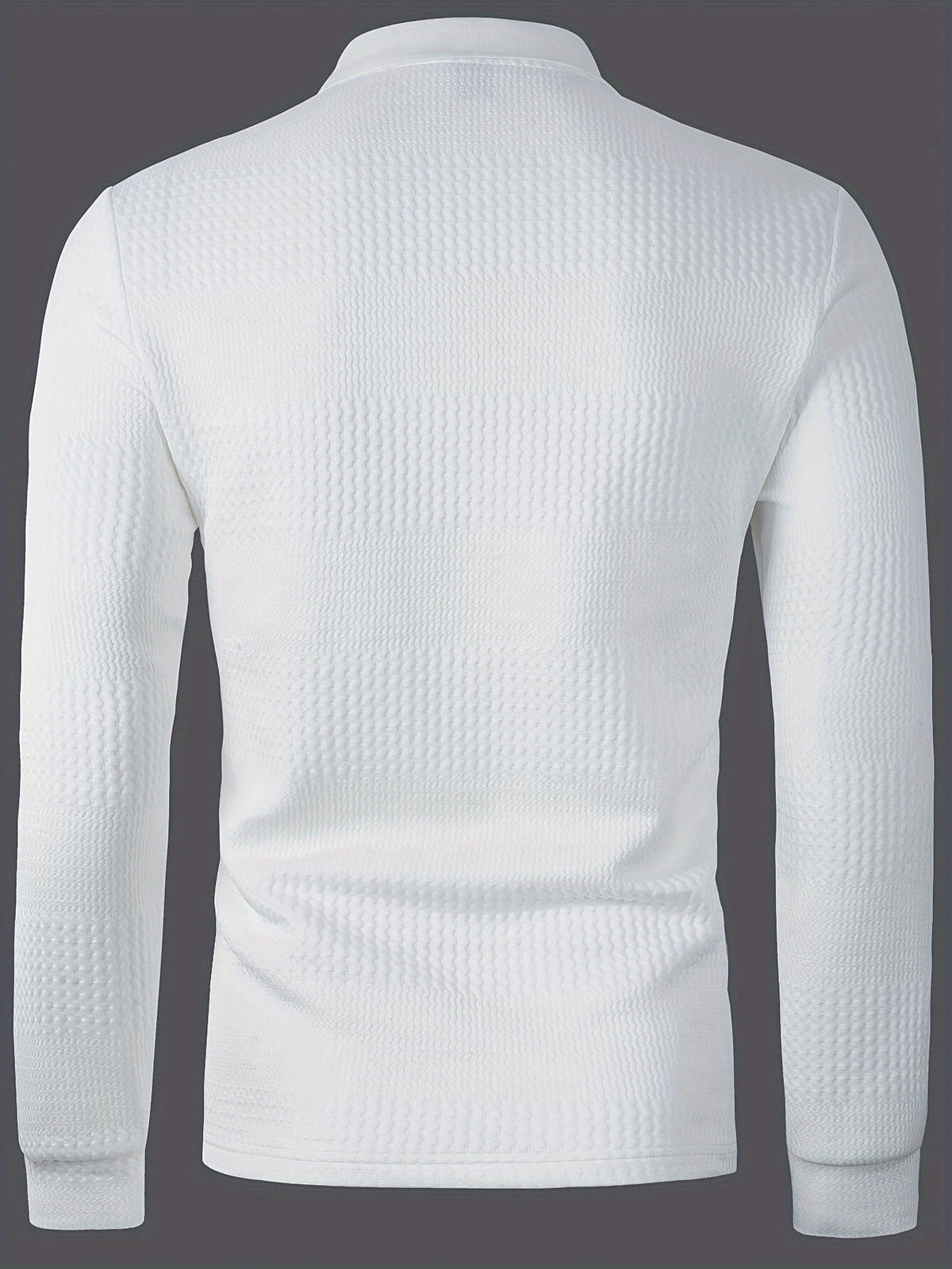 Men’s Summer Jacquard Lapel Shirt – Slim Fit Short Sleeve Polo