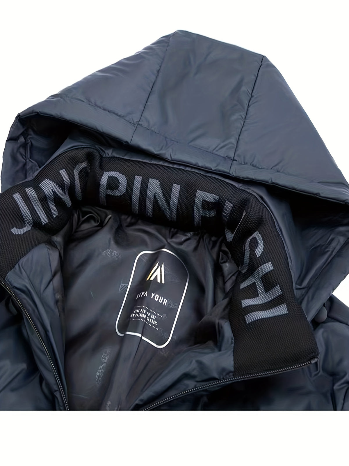 Men’s Windproof Hooded Jacket – Full-Zip Outdoor Winter Coat